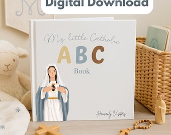 Catholic ABC Book: Saints A-Z, Homeschool Printable (Digital Download)