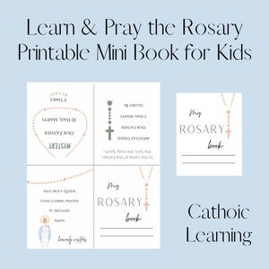 My Rosary Book Printable | Catholic Children’s Activity | Foldable Rosary Booklet | Learn and Pray the Rosary | Catholic Homeschool Resource