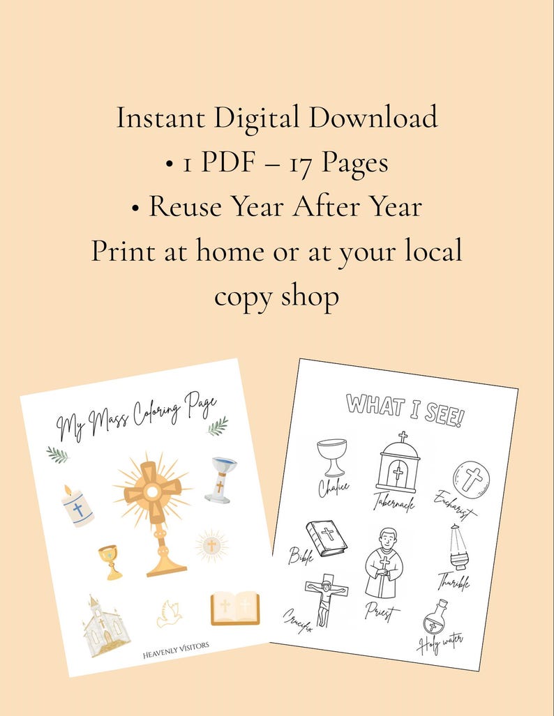 Mass Drawings.pdf Catholic Mass Coloring Book for Kids: First Communion Activity ...