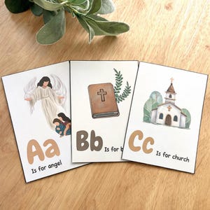Katholische ABC-Lernkarten: Glaubensbasiertes Lernen (Digitaler Download)