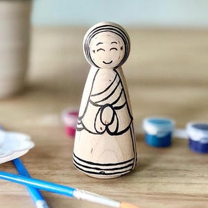 Mother Teresa Peg Doll: Paint-Your-Own Catholic Saint Craft Kit