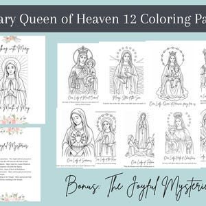 Walking with Mary Coloring Pages | Catholic Saints & Mysteries | Summer Activity for Kids | Marian Homeschool Printables | Catholic Craft