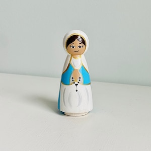 Our Blessed Mother, Virgin Mary wooden peg-doll, Catholic gifts, Confirmation gifts, Home Decor, Mother’s Day, Sacraments