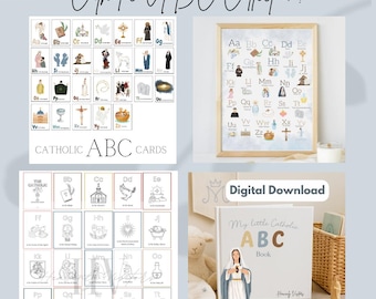 Catholic ABC Digital Bundle: Homeschool Learning Set (PDF Download
