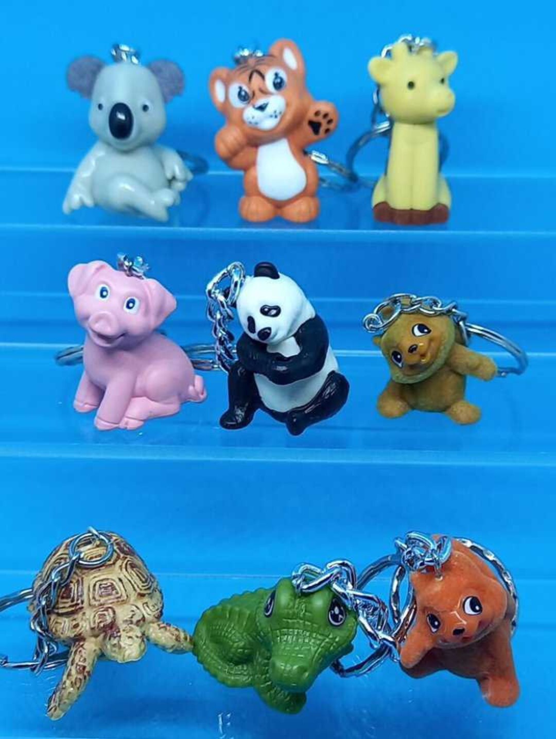 Key Rings Animal Design Animal Figure Keyrings - Etsy UK