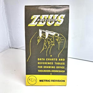 Zeus Precision Engineers Data Book Chart Charts Reference Sizes Tables
