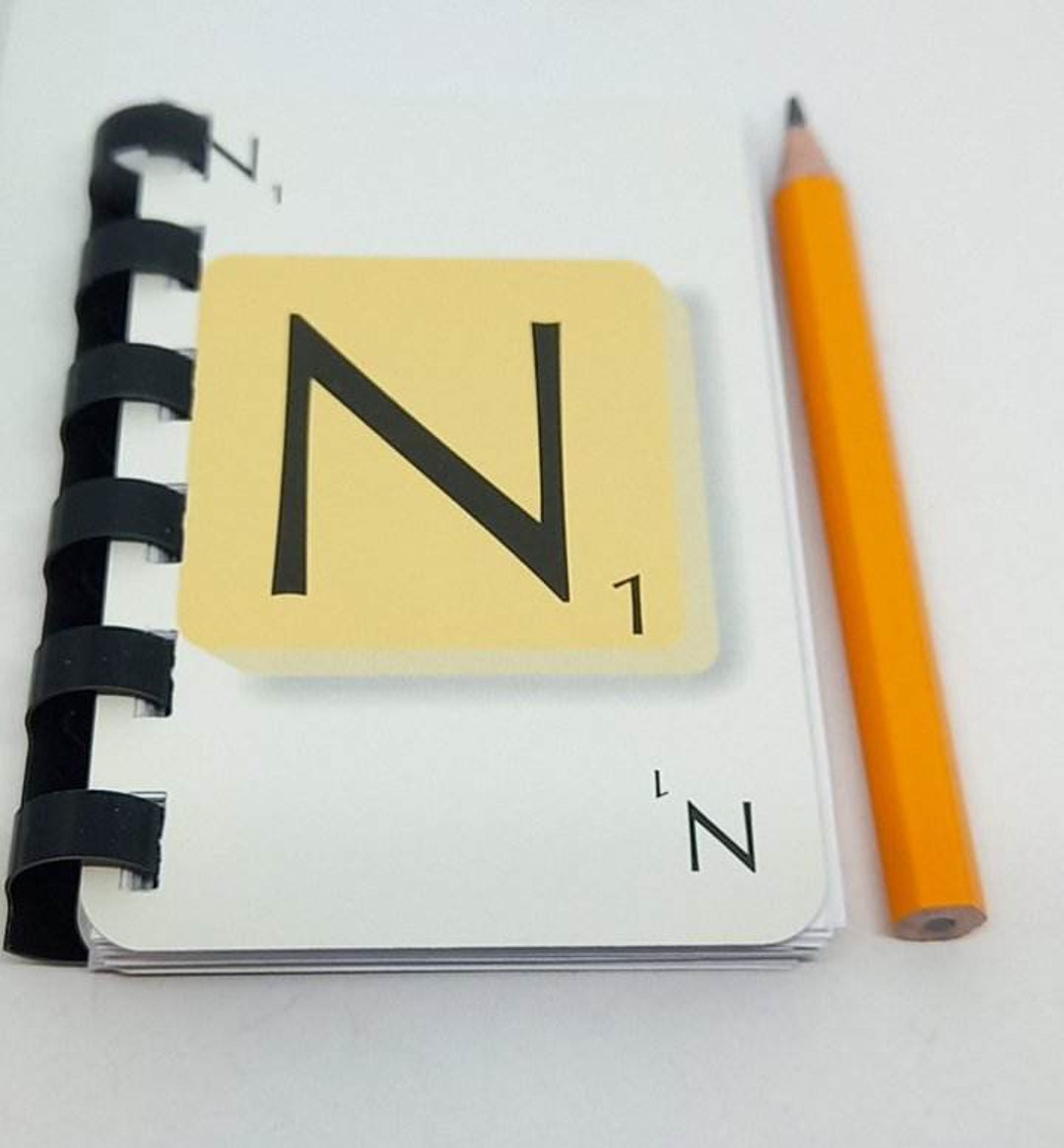 Scrabble Letter Notepad & Pencil Etsy.de