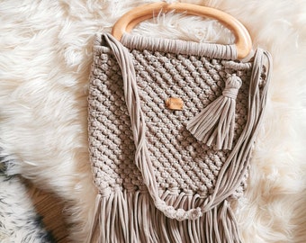 Macrame Crochet Bag / Macrame Crochet Tote Bag / Macrame Crossbody Bag