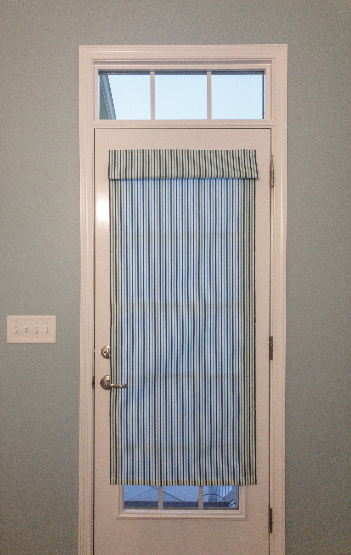 Shade Choose Your Lining Navy Turquoise & White Etsy