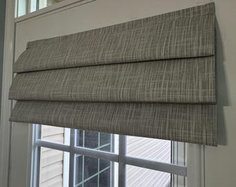 NEW! Magnetic Shade  | Choose your lining | Faulkner French Grey Slub Canvas 100% Cotton |  Metal Door Required to Use | 1 Panel