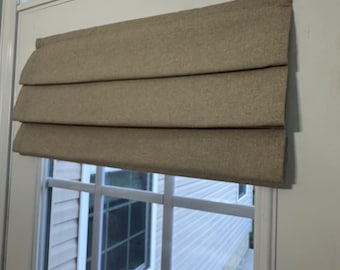Magnetic Shade | Denton Dark Khaki | 81 Cotton 19 Rayon |  Custom Made to Order | Metal/Magnetic Door Required
