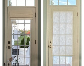 White Slub Linen | 85 Cotton 15 Linen  Blend | 24"x50"  | Metal/Magnetic Door Required