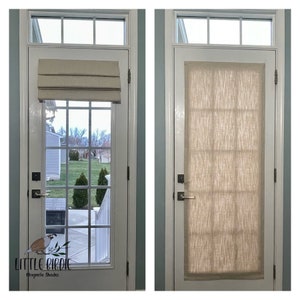 Magnetic Shade  | Choose your lining | Natural Slub Linen 85 Cotton 15 Linen |  Metal Door Required to Use | 1 Panel