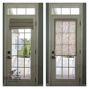 24”x38” Magnetic Shade | Limited Quantities | French Gray 100% Cotton Slub |  Made to Order | Metal/Magnetic Door Required | One Panel