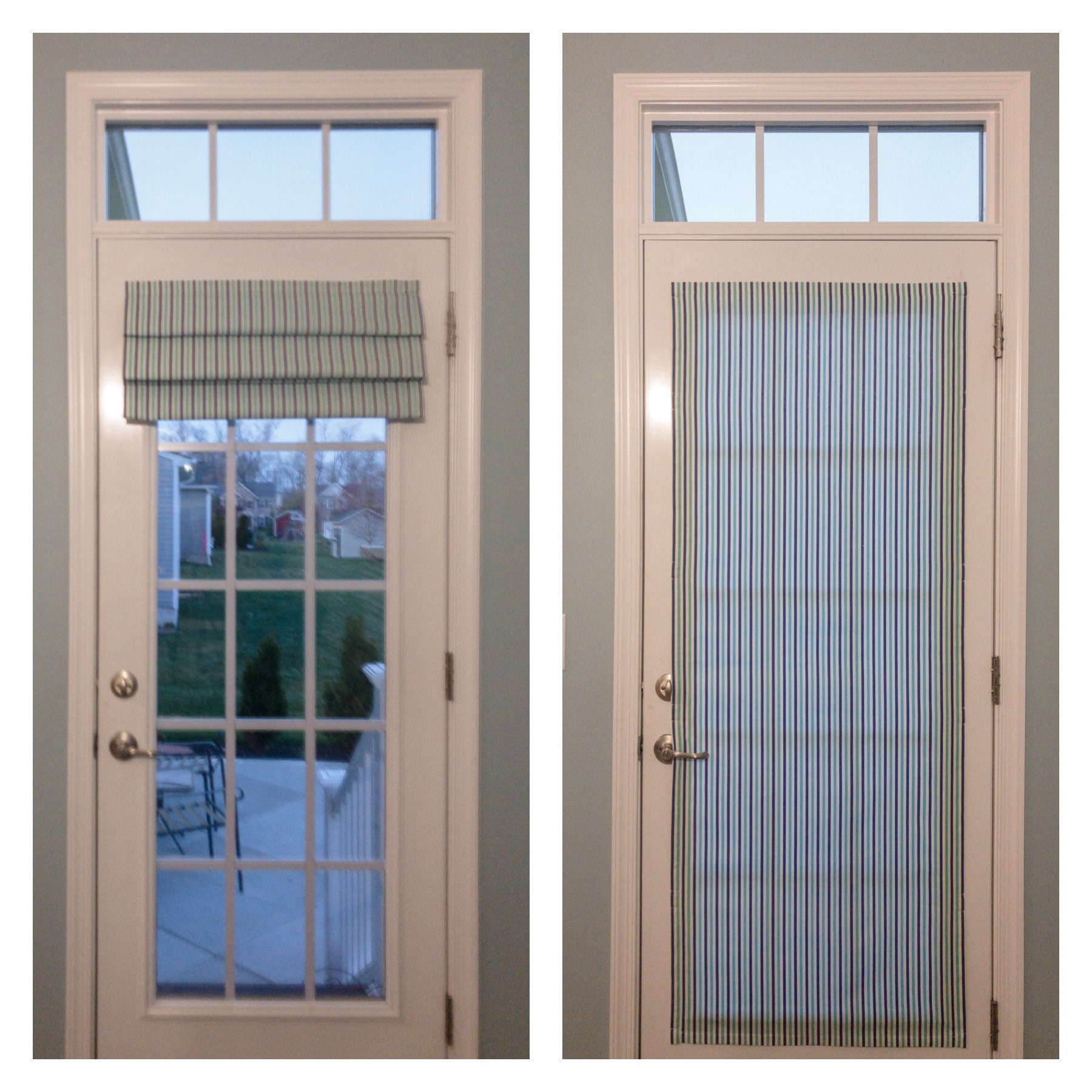 Shade Choose Your Lining Navy Turquoise & White Etsy