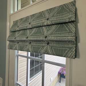 Magnetic Door Shade | Limited Quantities | Tessa Drizzle |Blue/Green | 100% Cotton | Metal/Magnetic Door Required | One Panel