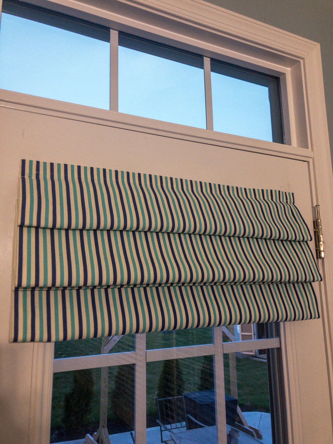 Shade Choose Your Lining Navy Turquoise & White Etsy