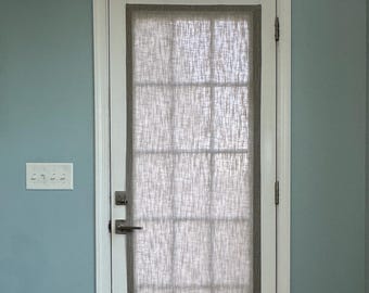 Magnetic Shade  | Choose your lining | Faulkner Ecru Slub Canvas 100% Cotton |  Metal Door Required to Use | 1 Panel