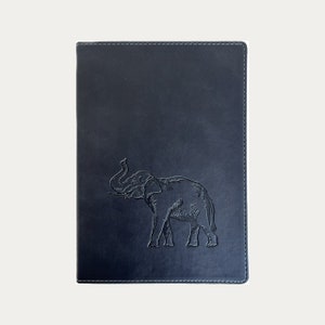 Gefüttertes Journal Firenze aus veganem Leder mit Elefant, Personalisiertes Leder Journal, Personalisiertes Leder Journal