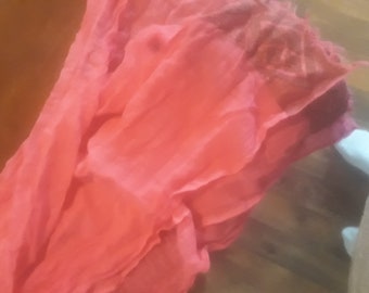 Hot Pink Linen Scarve