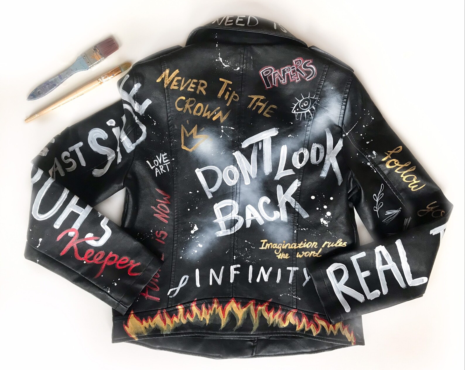 Hand Paint jacket Custom jacket Motorcycle jacket Graffiti Etsy