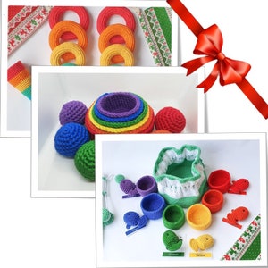 Crochet educational toys patterns - Best sellers Baby toys patterns