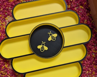 Beehive Sensory Tray – 3D Printed PLA | Montessori-Inspired Sensory Play Tool