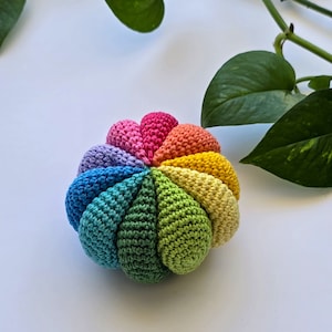 DIY Crochet Pattern for Sensory Rainbow ball - Montessori Inspired, Instant PDF Download Easter Spring 2025 crochet pattern