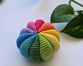 Crochet Pattern Sensory Rainbow ball Toy Crochet - Montessori Inspired, Instant PDF Download Easter Montessori Gift 2026 pattern
