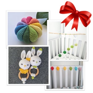 Baby&#39;s first Montessori toys Crochet Patterns | Best sensory toys from birth Crochet Patterns Nursery Decoration Crochet Easter 2025 gift