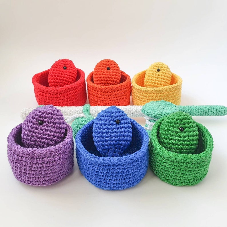 Crochet baby toys fish set printable color flash cards included crochet pattern crochet sorting toy crochet fishing go fish toddler crochet gift 2025 crochet