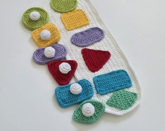 Geometrical Shapes Crochet Pattern | Crochet Montessori Children Gift Crochet Pattern Colors Sorting Counting PDF Easter Spring 2025 crochet