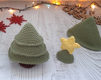 Crochet Christmas Tree Pattern: Montessori Stacking Toy (PDF Pattern) Christmas Decoration Crochet