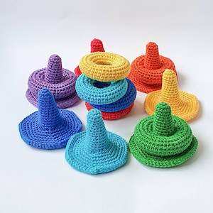 Crochet educational stacking towers pattern