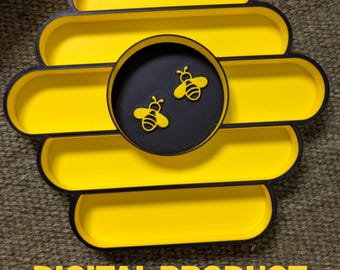 Beehive Sensory Tray Digital File | 3D Printable Montessori-Inspired | Bee Theme Fine Motor Activity