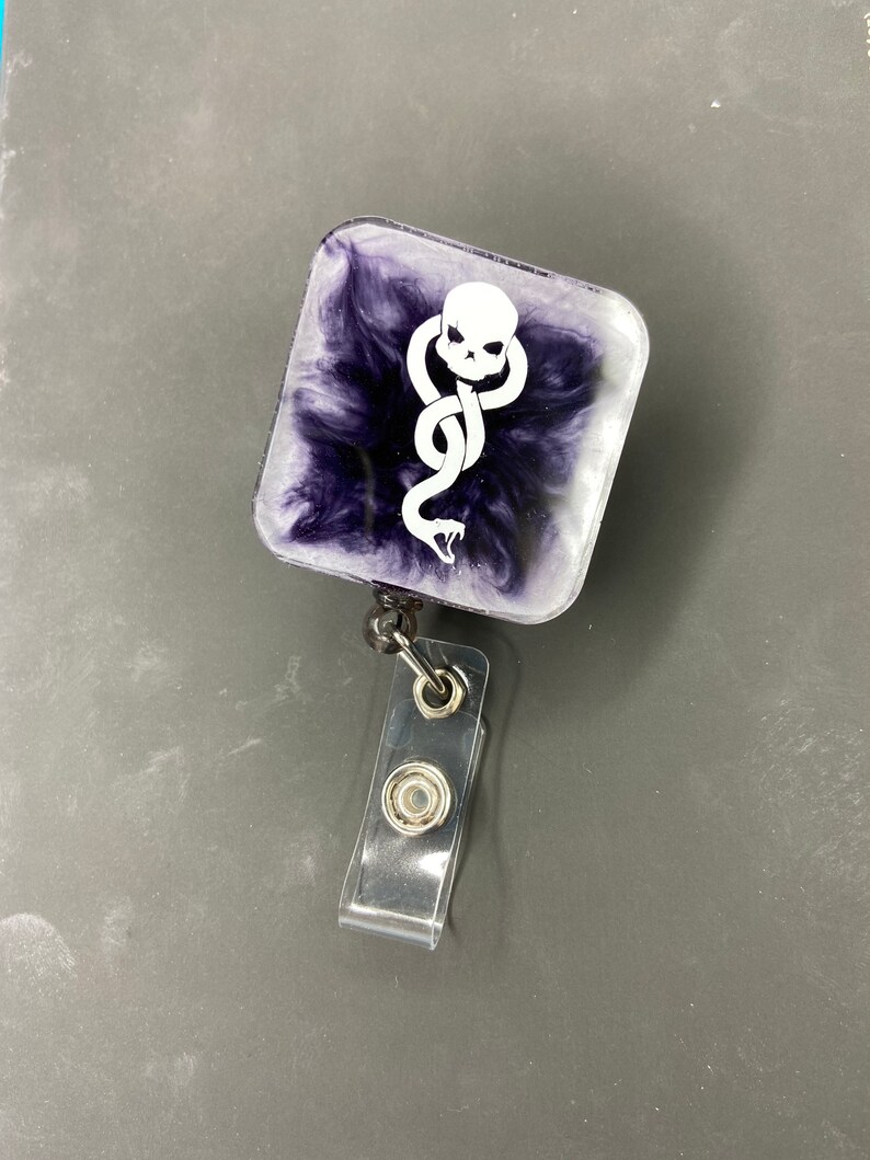 Harry Potter Inspired badge reel Death Eater Dark Mark Badge Reel