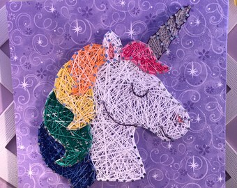 Unicorn With Custom Name String Art - Etsy