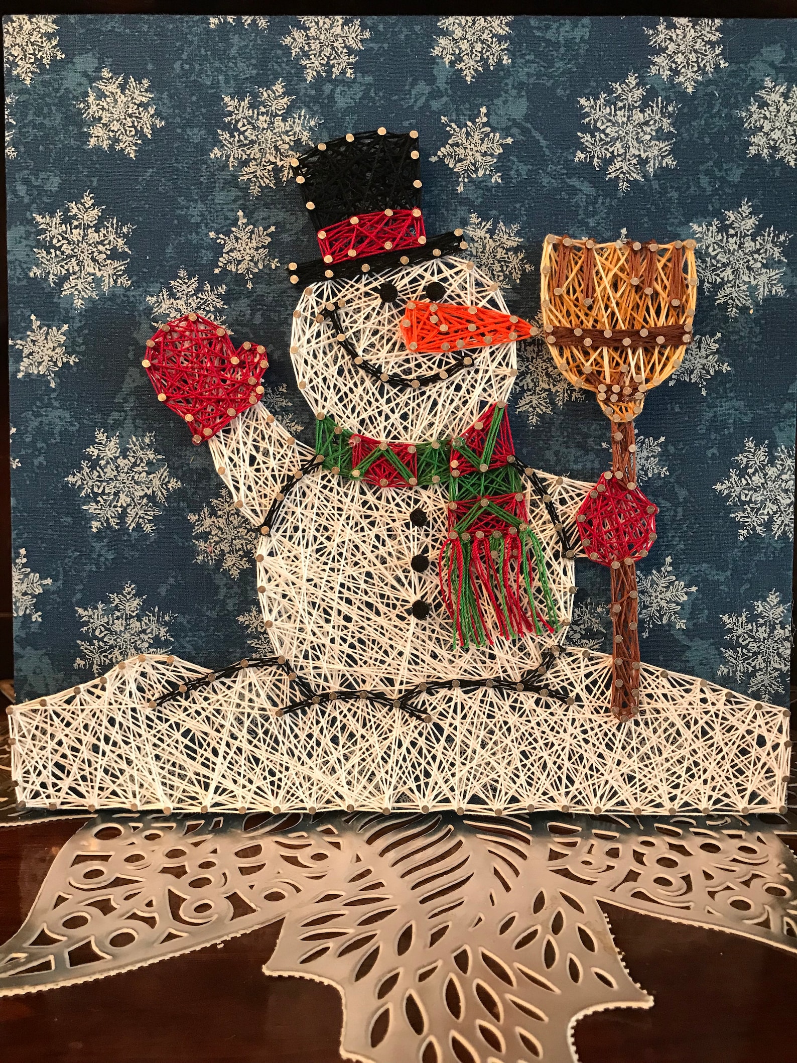 Snowman String Art Etsy