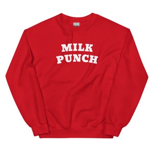 Sudadera navideña para ella - Sudadera navideña unisex - Suéter navideño con ponche de huevo - Suéter navideño feo - Sudadera navideña divertida