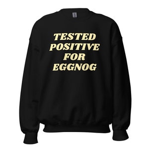 Suéter navideño con ponche de huevo como regalo para un amigo, regalo de cóctel navideño para un amigo, suéter para fiesta navideña, sudadera navideña para amantes de la comida, regalo de ponche de huevo