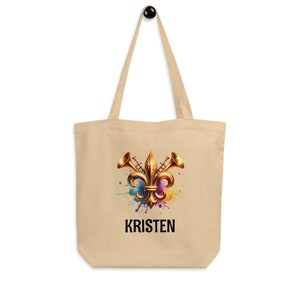 Custom New Orleans Tote Bag: Fleur Des Lis Organic Cotton