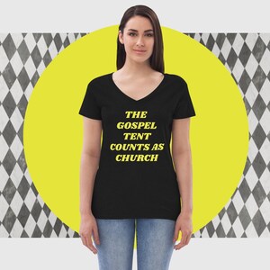 New Orleans Jazz Shirt: Gospel Tent Women&#39;s V-Neck