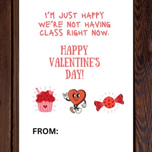 Printable Valentine&#39;s Day Card: Class Exchange (PDF Files)