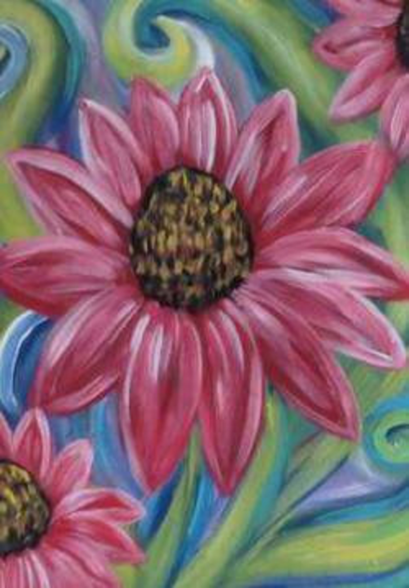 Painted Window Screen, Upcycled Screen, Bright Colorful Flowers - Etsy