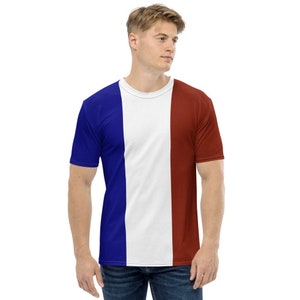 Tricolore France Flag Shirt / French Shirt / Striped Shirt / French Patriotic