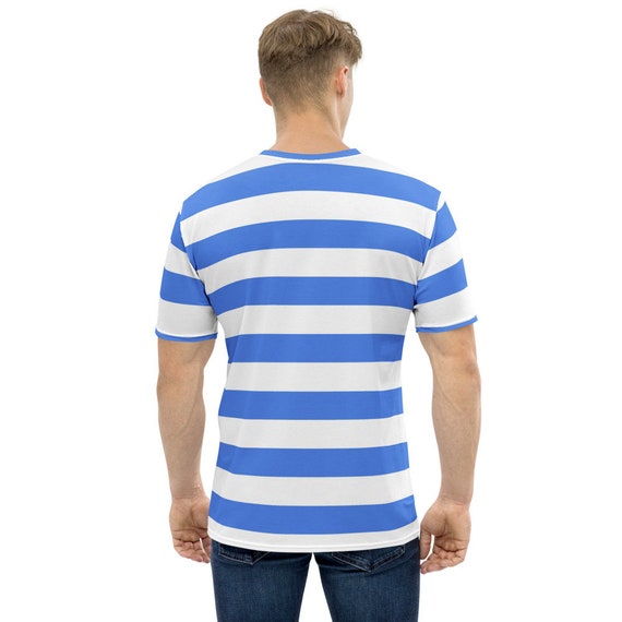 Blue and White Striped Shirt for Men - Etsy Canada