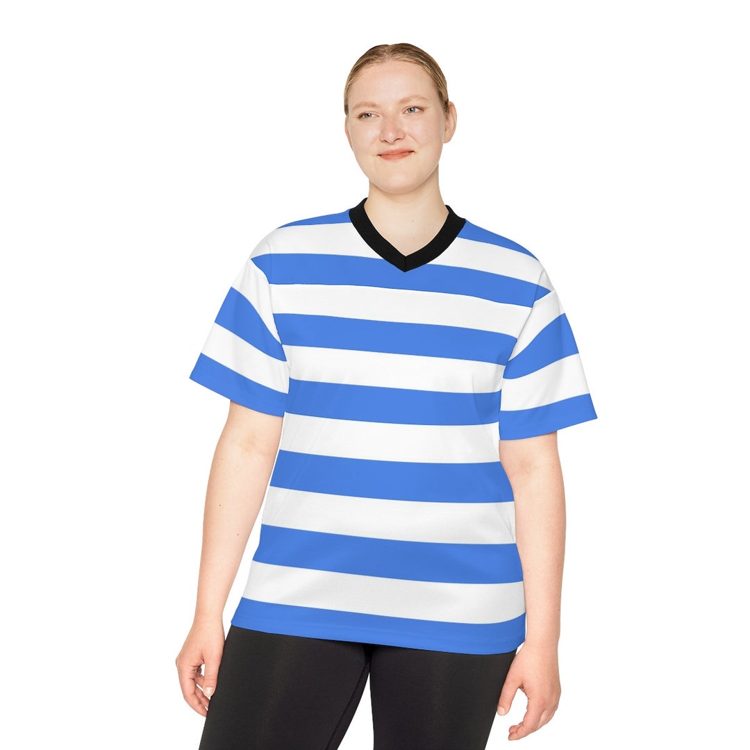 Blue and White Striped T shirt SX 4X Plus Size Blue Stripes Shirt Etsy Canada