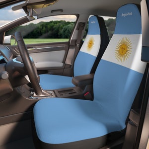 Argentina Flag Car Seat Covers Universal Fit For Car Lovers