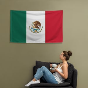 Bandera de México para la habitación / Decoración de la pared / Colores de la bandera mexicana