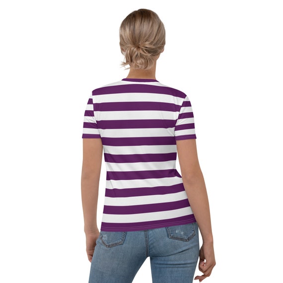 Purple striped shirt womens hotsell